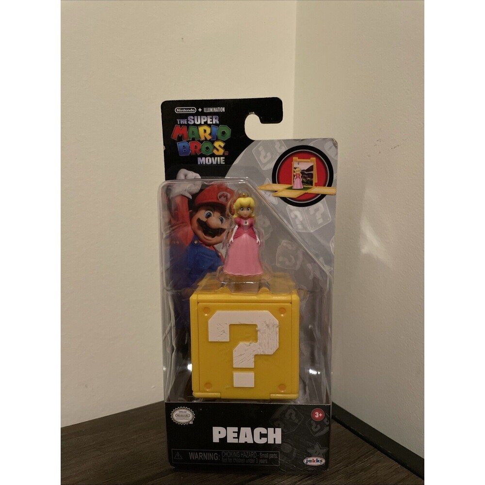 Super Mario Bros‎ Movie Peach 1.25" Mini Figure & Question Block Jakks Pacific